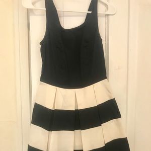 Navy and white striped Banana Republic dress